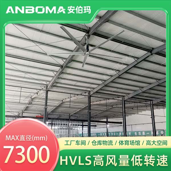 多台工业大风扇布置间距标准示意图 - 绍兴工厂应用案例