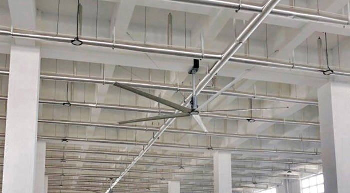 苏州食品车间安装安伯玛永磁工业大风扇现场图