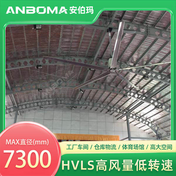宿迁沭阳木材厂房安装安伯玛永磁工业大风扇实景
