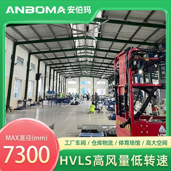 安伯玛永磁工业大风扇在江苏工厂应用实景